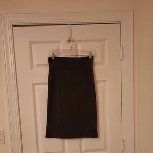 Gray Velvet knit pencil skirt